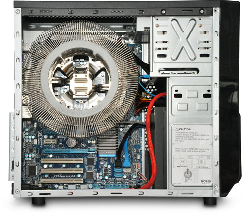 Photograph showing the internal PC layout (click to enlarge)